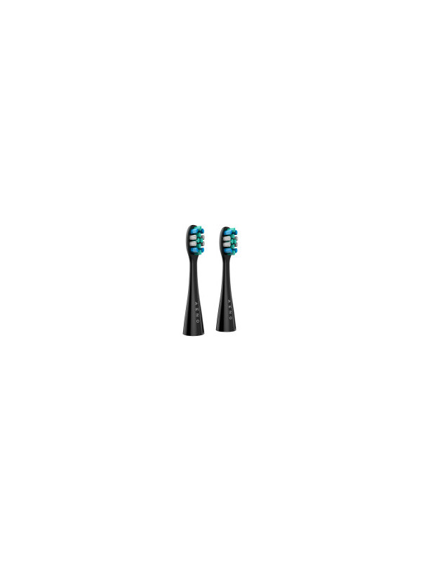 AENO Replacement toothbrush heads, Black, Dupont bristles, 2pcs in set (for ADB0002S/ADB0001S)