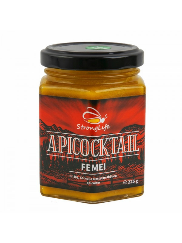 ApiCocktail® FEMEI - mix apicol pentru imunitate din miere, polen, propolis, laptisor de matca by Dr. Ing. Cornelia Dostetan Abalaru apicultor - 225g