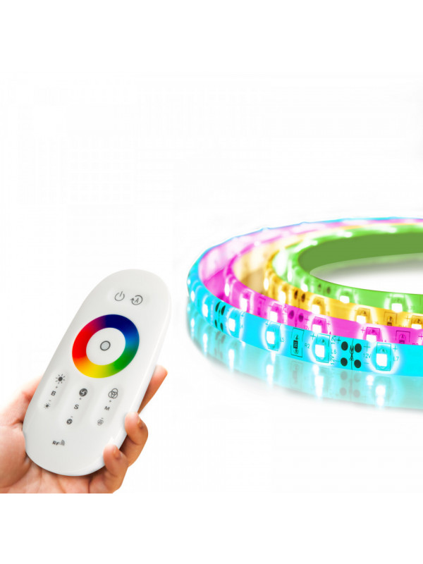 Banda LED RGB - "MagicControl" - 5 m - program peste 100, telecomandă tactilă - IP65