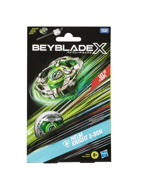 BEYBLADE X LET IT RIP SET LANSATOR SI ROATA HELM KNIGHT 3-80N
