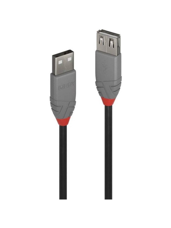 Cablu Lindy 1m USB 2.0 Type A Ext, Anthr