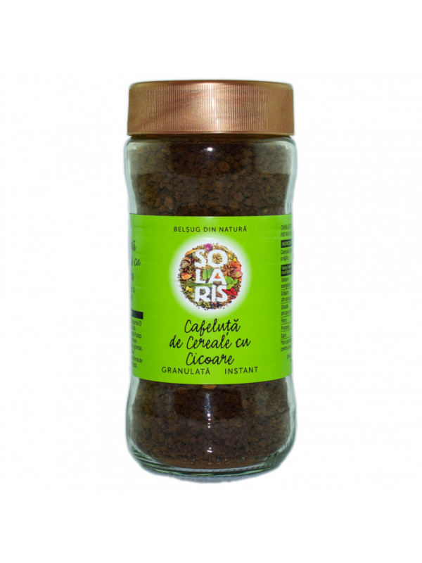 Cafeluta de cereale si cicoare granulata borcan 100gr solaris