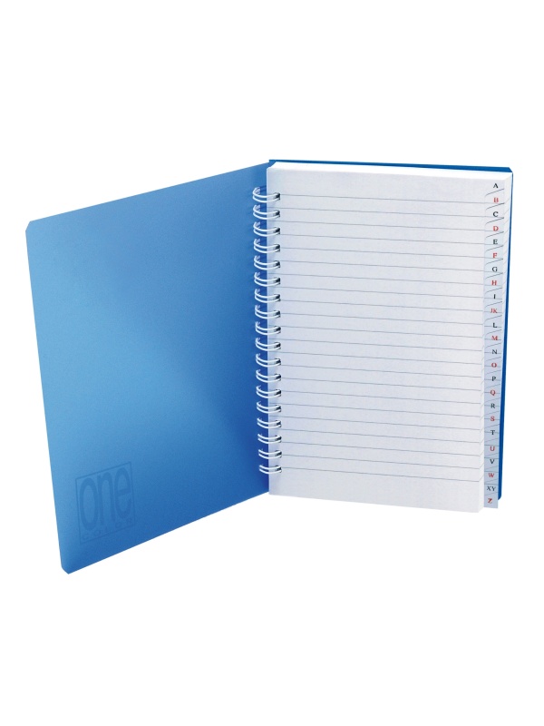 Caiet A6 cu spirala si index - One Color, 100 g/m2, 96 pag., 12x17 cm, coperta PP (Dictando)