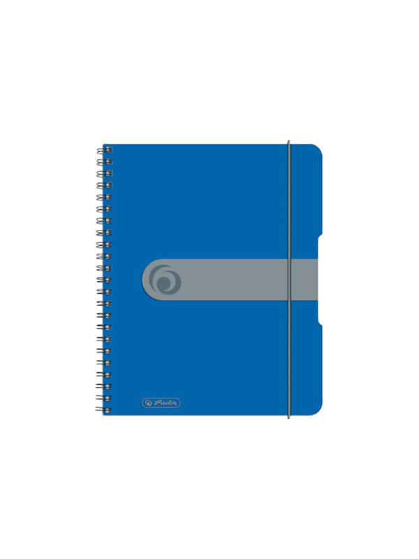 Caiet Herlitz EOTG, A5, cu elastic, 80 file, albastru