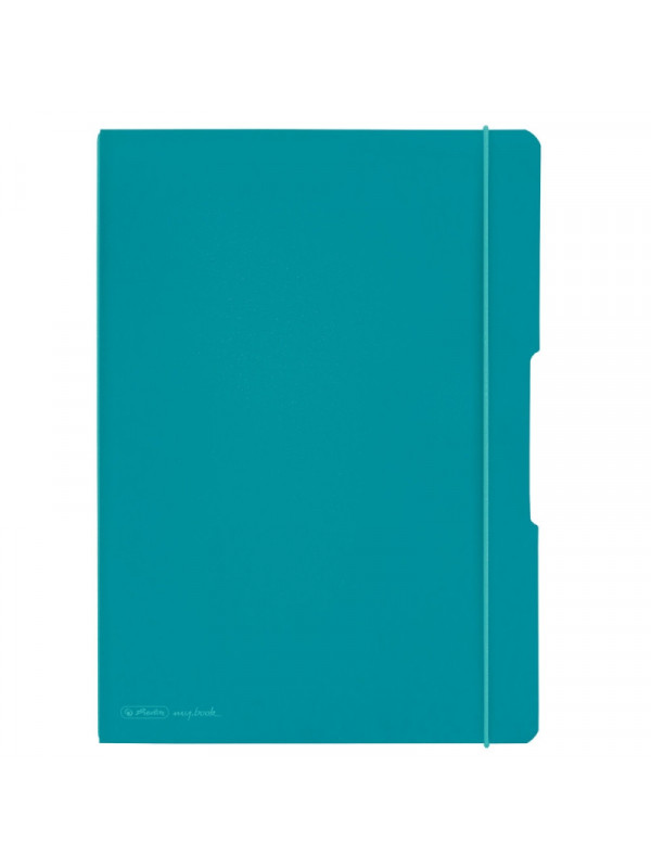 CAIET MY.BOOK FLEX A4 2X40F 80GR DICTANDO+PATRATELE, COPERTA TURCOAZ, ELASTIC TURCOAZ