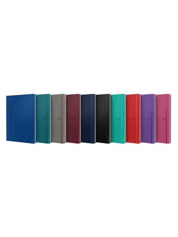 CAIET PREMIUM CU ELASTIC OXFORD SIGNATURE, B5 80F, HARTIE OPTIK 90G/MP, SCRIBZEE, COPERTA RIGIDA, SEMN CARTE, BUZUNAR INTERIOR PLIABIL PE COPERTA SPATE, COLTURI ROTUNJITE, PAGINA INFO PERSONALE, DICTANDO, DIVERSE CULORI