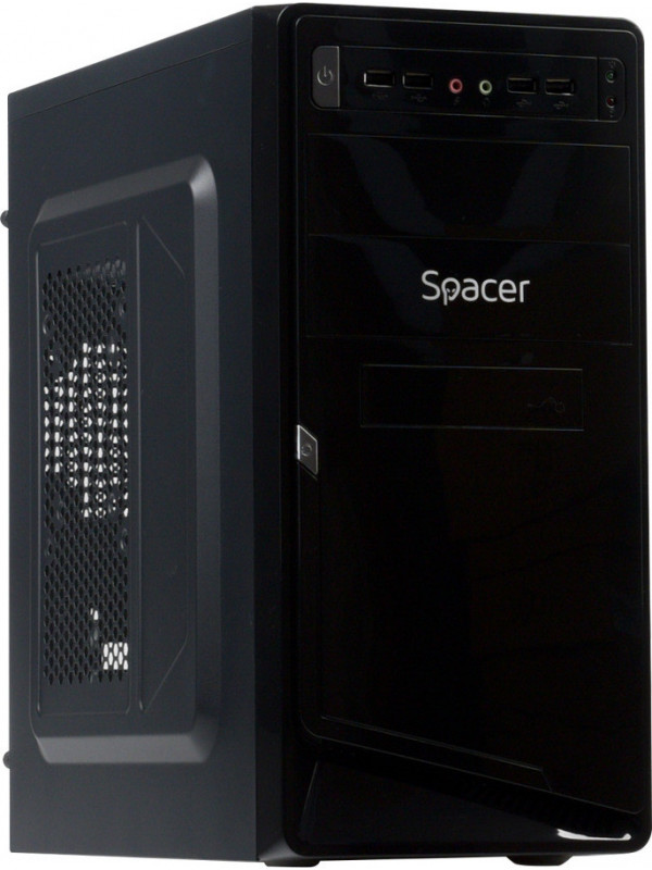 CARCASA SPACER, Mini Tower, mATX, "MOON", 450 (230W for 450W Desktop PC), USB 2.0 x 4, Jack 3.5mm x 2, "SPC-MOON"