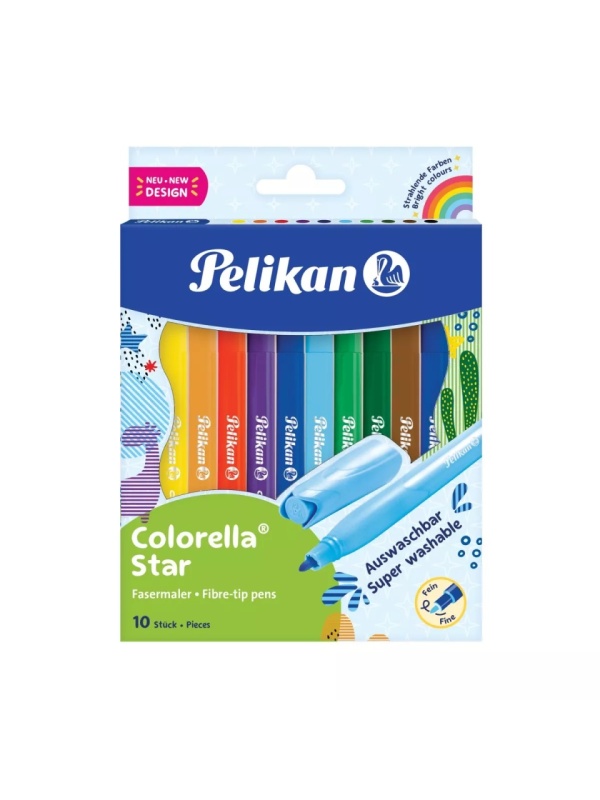 CARIOCA COLORELLA STAR C302, SET 50 CULORI, INCLUDE 3 NEON, 10 PASTEL, BLISTER