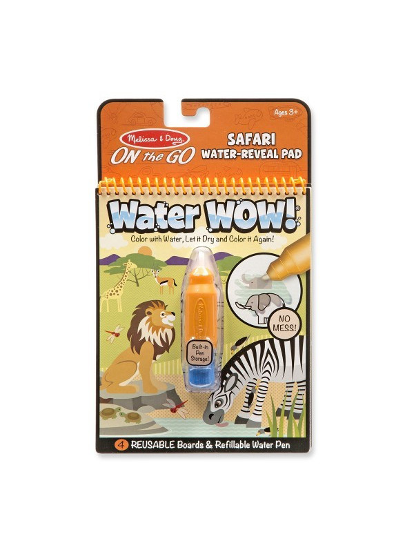 Carnet de colorat cu Apa magica Safari - Melissa and Doug