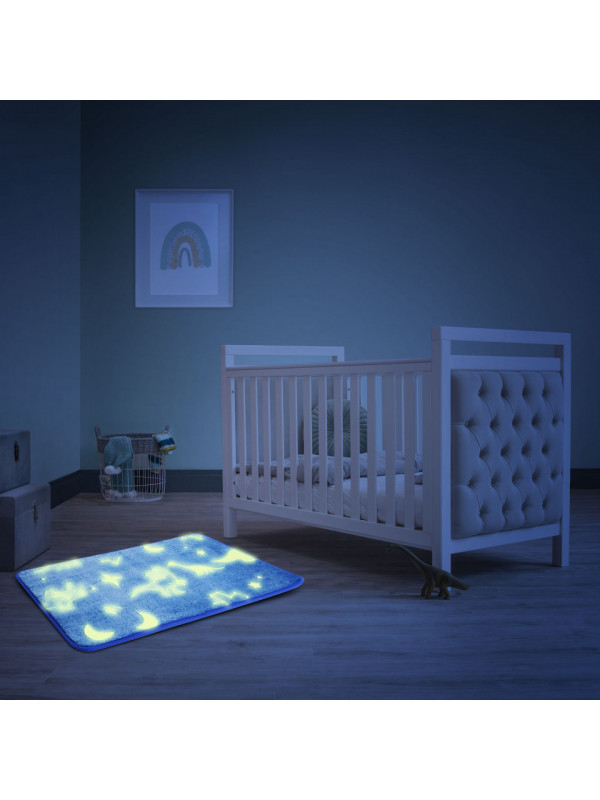 Covor luminos, fosforescent - albastru - 60 x 40 cm