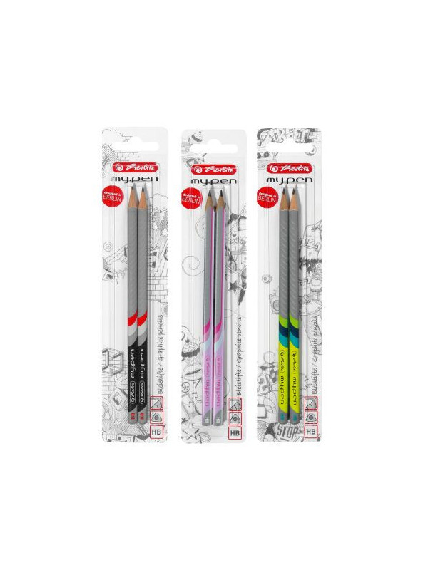 Creion my.pen grafit hb diverse combinatii de culori set2