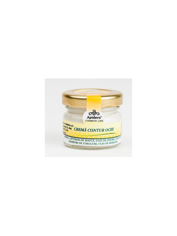 Crema contur ochi cu miere, lapt.matca,ul.jojoba,ul.struguri 30ml apidava