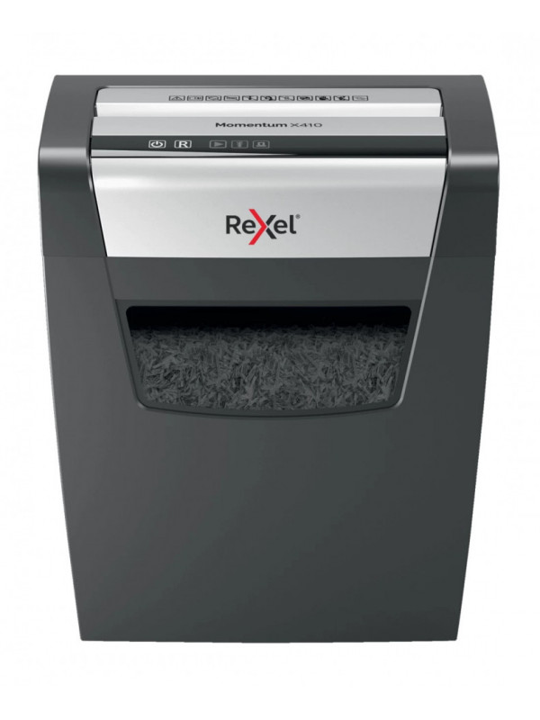 Distrugator manual documente MOMENTUM X410, 10 coli, P4, cross-cut (tip confeti) Rexel "2104571EU"