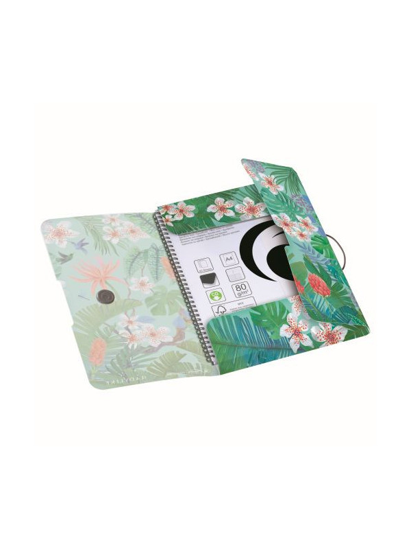DOSAR MAPA EASY.ORGA TO GO A4 PP, INCHIDERE CU ELASTIC, MOTIV LADYLIKE JUNGLE