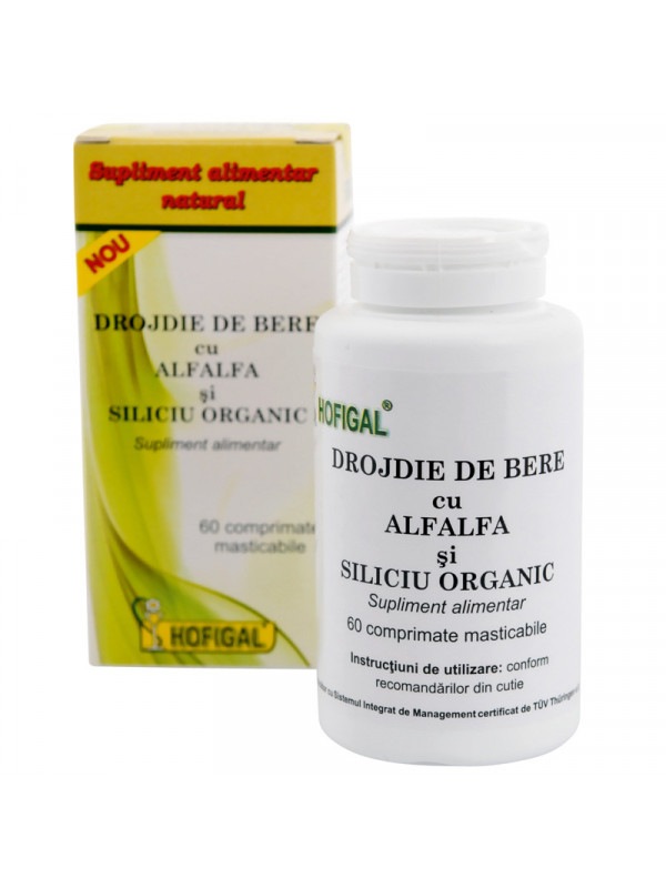 DROJDIE BERE ALFAALFA&SILICIU ORG. 60CPR MASTICABILE