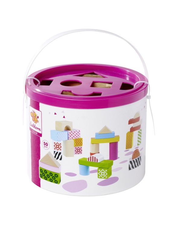 EICHORN COLOR SET BLOCURI DE CONSTRUCTIE DIN LEMN