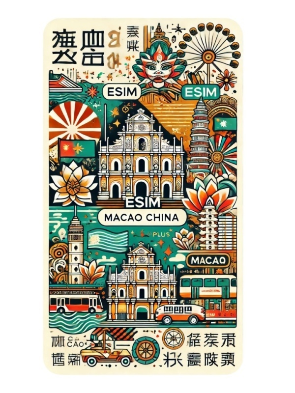 eSIM Macao China, Unlimited Plus, 30 Days