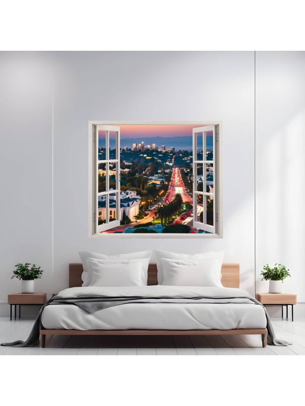 Folie imprimata color pentru decor perete locuinta, dimensiune 125 x 110cm, model: VIEW TO HAVEN 17
