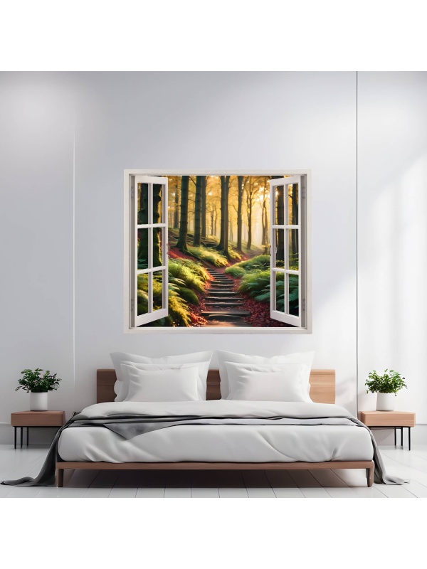 Folie imprimata color pentru decor perete locuinta, dimensiune 125 x 110cm, model: VIEW TO HAVEN 37