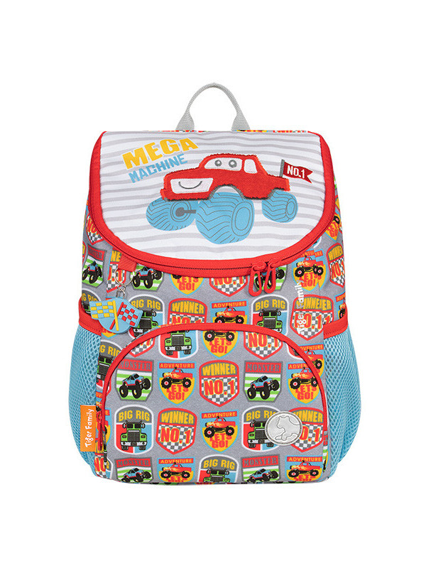 Ghiozdan mini little travelers plus motiv mega machine
