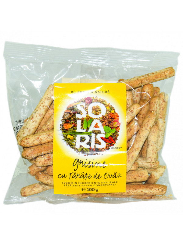 GRISINE FAINA INTEGRALA SI TARATE OVAZ 100gr SOLARIS