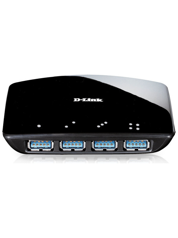 HUB extern D-LINK, porturi USB: USB 3.0 x 4, conectare prin USB 3.0, alimentare retea 220 V, negru, "DUB-1340"
