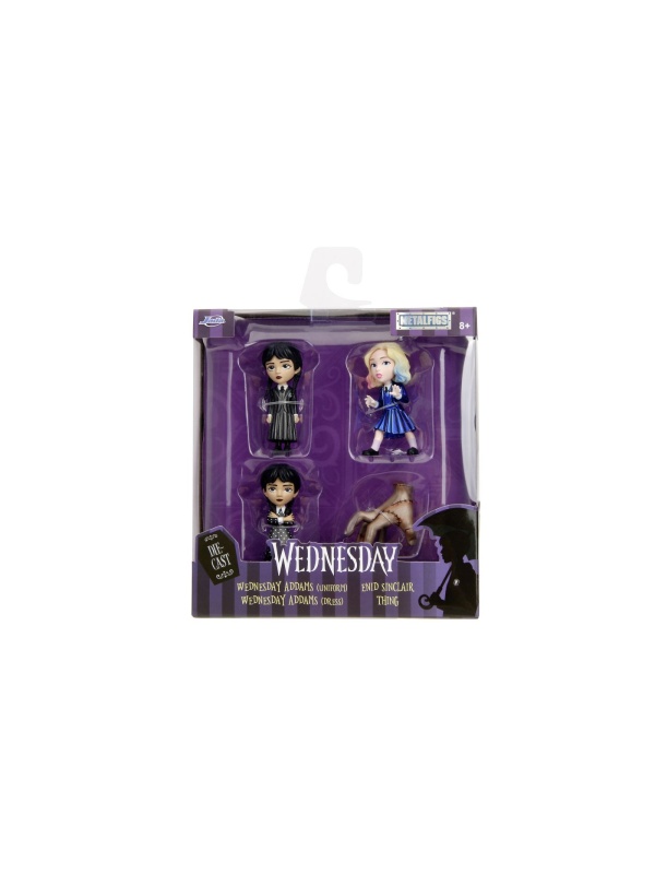 JADA WEDNESDAY SET 4 FIGURINE METALICE 6.5CM