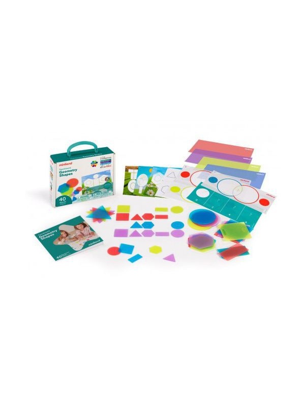 Joc educational Forme geometrice cu piese translucide