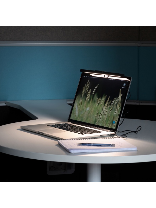 LAMPA UNILUX LED TRAVELIGHT, SISTEM PRINDERE PE LAPTOP, INTENSITATE REGLABILA, LUMINA RECE/CALD, ALIMENTARE USB 5V/1A, CABLU 1M, PORTABILA, HUSA INCLUSA, ALUMINIU/ABS, CULOARE NEGRU