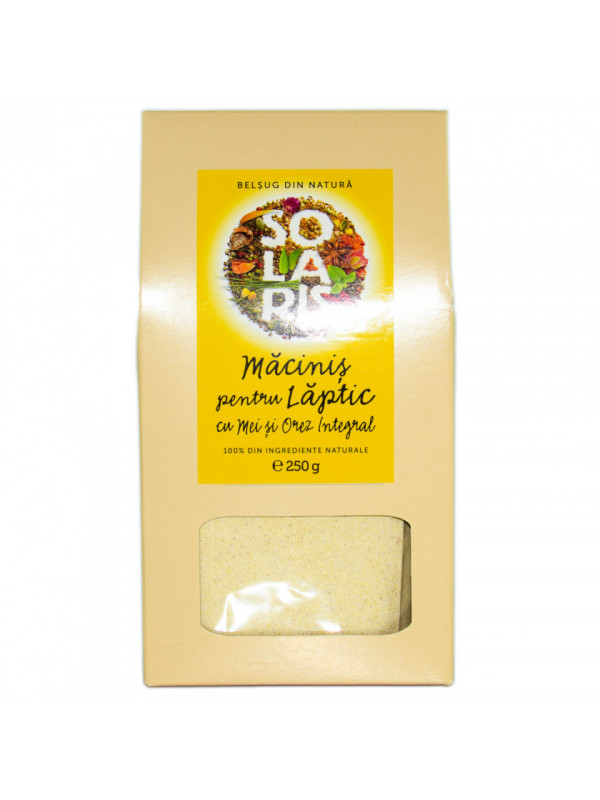 Macinis pentru laptic cu mei si orez integral 250g solaris