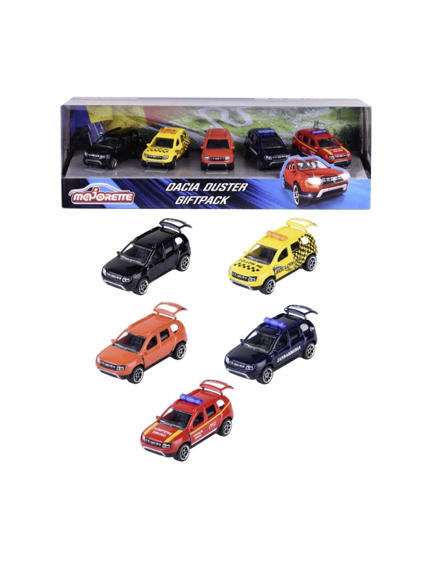 MAJORETTE DACIA DUSTER SET 5 MASINUTE SCARA 1:64