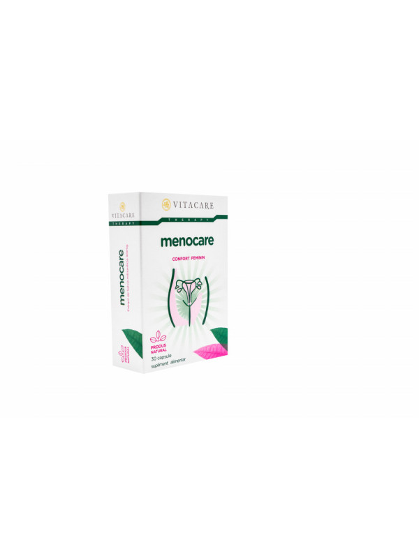 Menocare - Supliment Alimentar Estrogenic pentru Alinarea Simptomelor Menopauzei și Menstruale