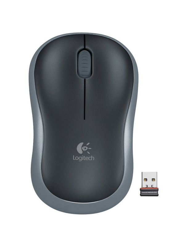 MOUSE LOGITECH, PC sau NB, wireless, 2.4GHz, optic, 1000 dpi, butoane/scroll 3/1, negru, "910-002238"