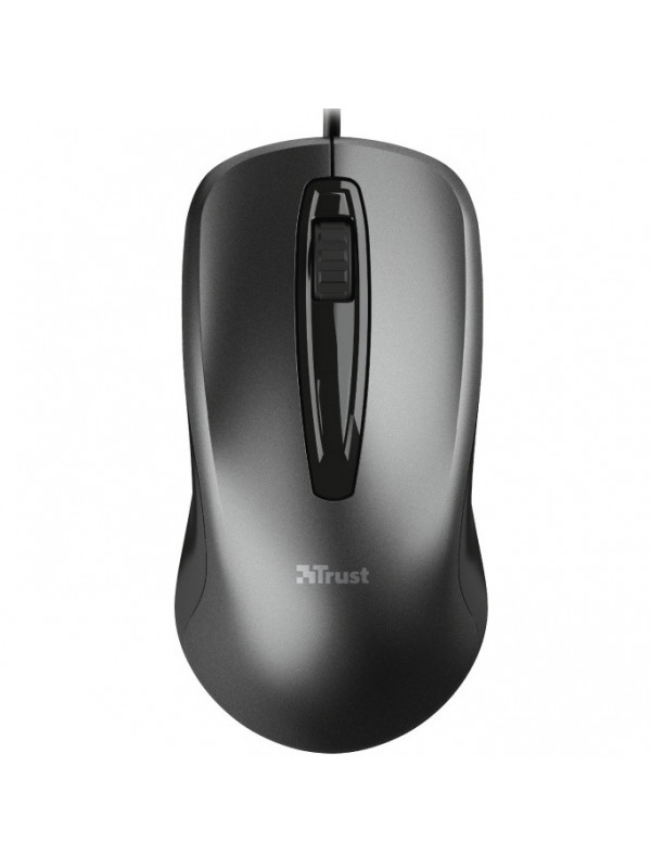 MOUSE TRUST, PC sau NB, cu fir, USB, optic, 1200 dpi, butoane/scroll 3/1, negru, "TR-23733"