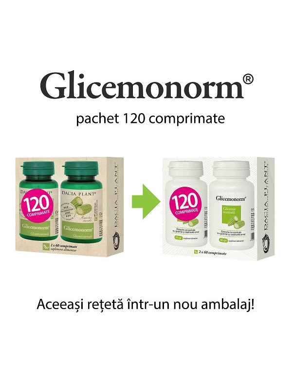 PACHET GLICEMONORM 60cpr 1+1 (cadou) DACIA PLANT
