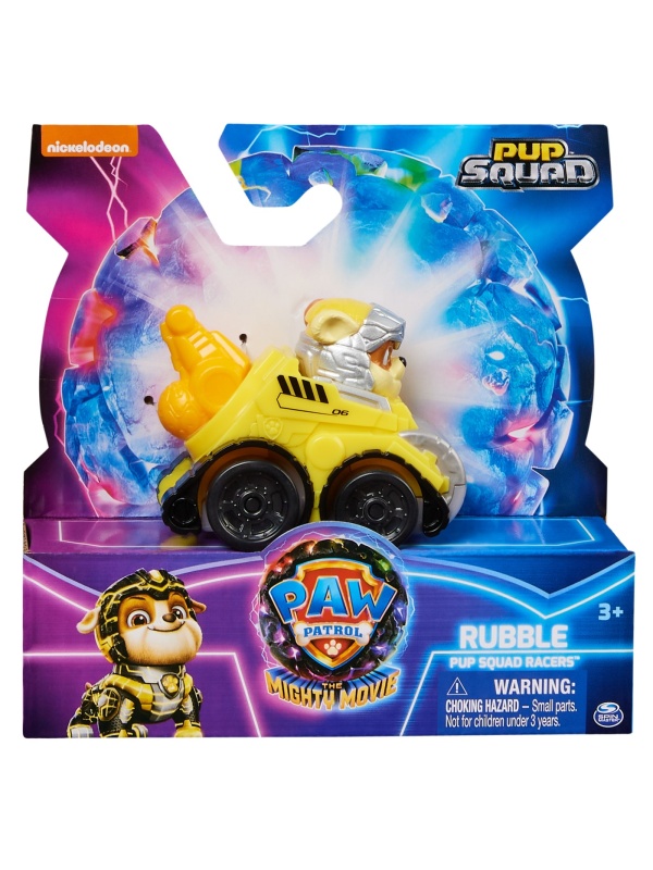 PATRULA CATELUSILOR PUP SQUAD RACERS VEHICUL METALIC RUBBLE SCARA 1:55