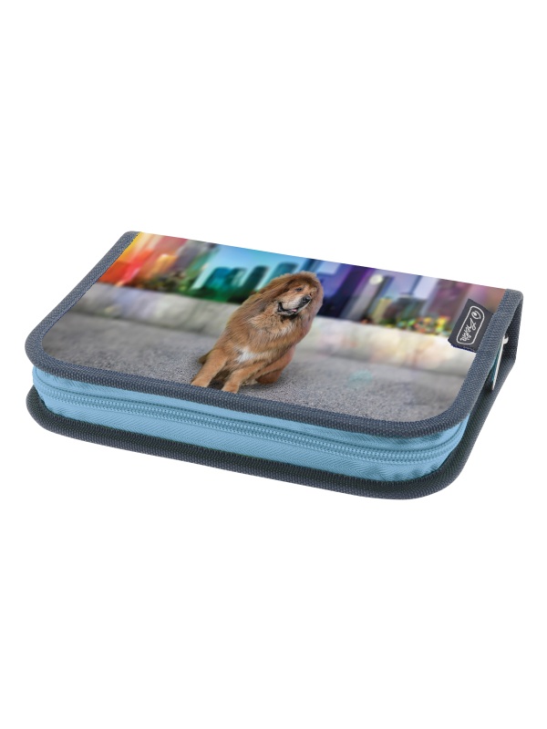 PENAR ECHIPAT 26 PIESE CU 1 CLAPA, INCLUDE ARTICOLE DE COLORIAJ, ARTICOLE PENTRU SCRIS SI STERS, FERMOAR ASCUNS, INTERIOR TEXTIL, DIMENSIUNE 13.5 X 19.5 X 3.5 CM, MOTIV PHANTOM BLUE