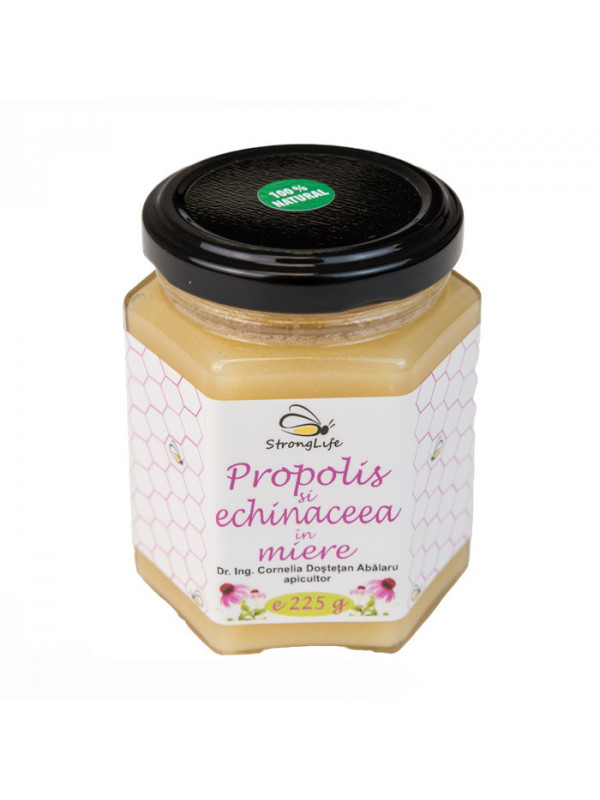Propolis si echinaceea in miere by Dr. Ing. Cornelia Dostetan Abalaru apicultor - 225g
