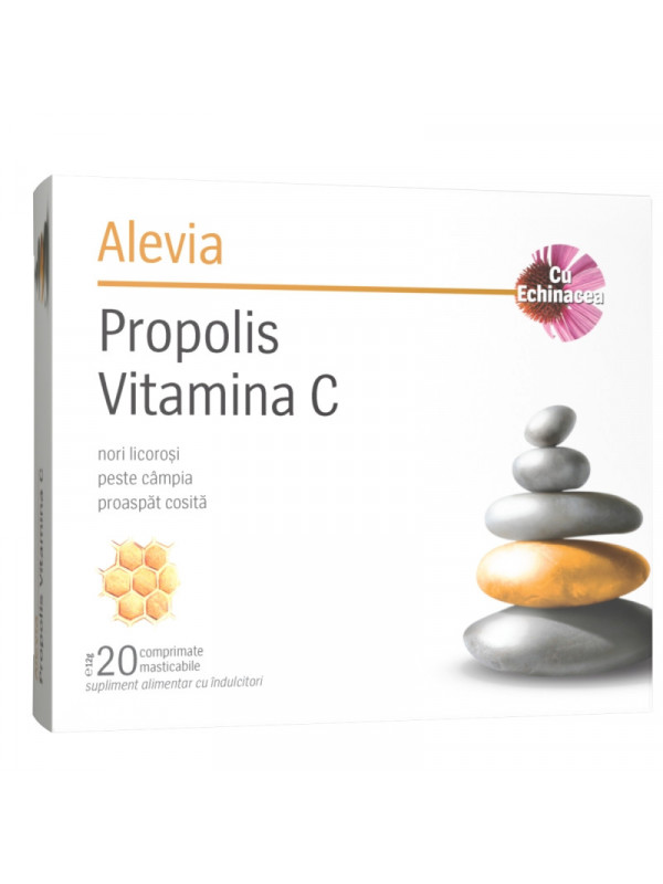 Propolis, Vitamina C și Echinacea, în 20 de Comprimate Masticabile