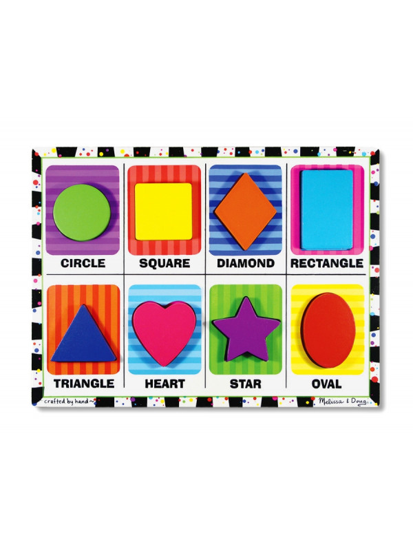 Puzzle lemn in relief Forme geometrice Melissa and Doug