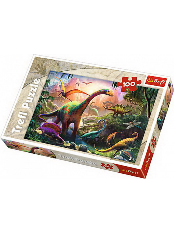 Puzzle trefl 100 pe taramul dinozaurilor
