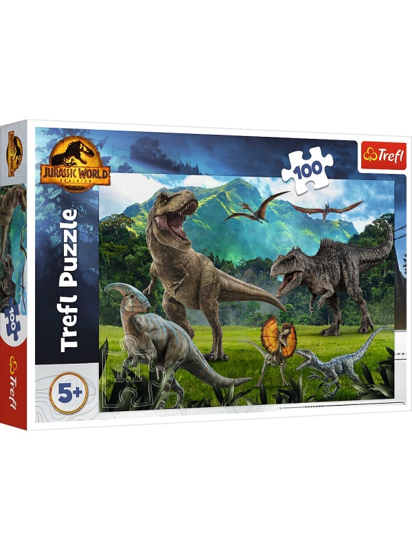 PUZZLE TREFL 100 PIESE JURASSIC WORLD LUMEA DINOZAURILOR
