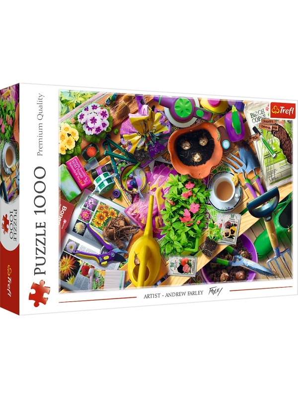 PUZZLE TREFL 1000 ARANJAREA GRADINII ARTIST ANDREW FARLEY