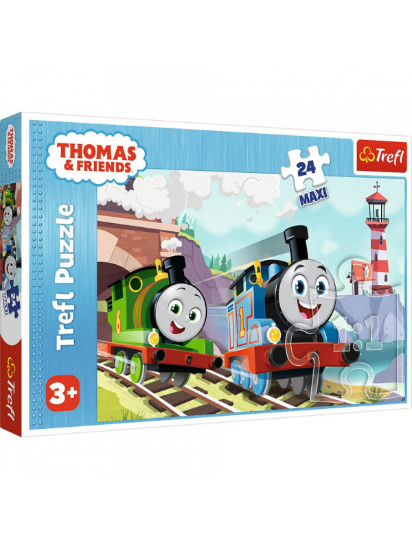 Puzzle trefl 24 maxi thomas tom si percy pe linii