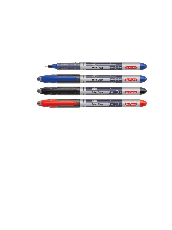 Roller liquid ink diggy, 0,5 mm, albastru, display 24 bucati