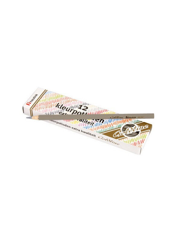 Set 12 creioane colorate Goldline 3.7 mm Gri - Heutink