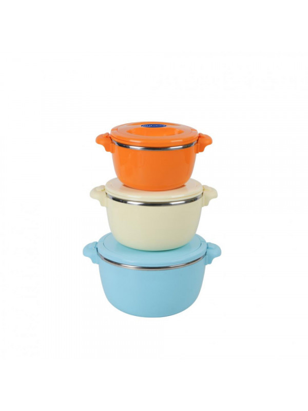 SET 3 CASEROLE TERMICE 2+4+6L,BELLY BLUE
