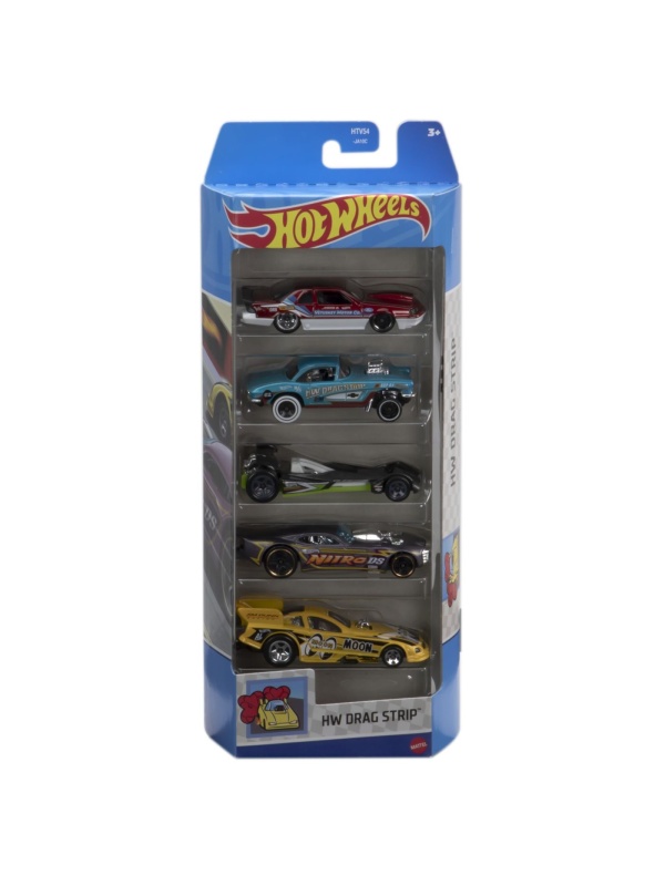 SET 5 MASINI HOT WHEELS CU DESIGN HW DRAG STRIP
