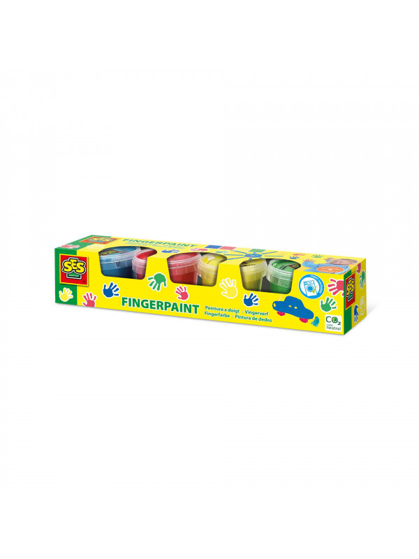 Set acuarele pentru degete, culori primare (4 x 110ml)