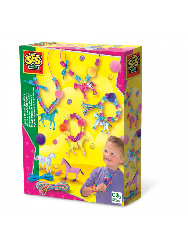 Set creativ - Bijuterii cu pompoane caluti